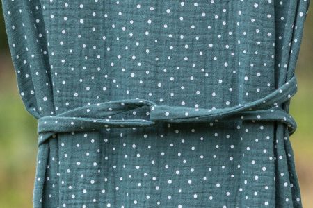 Rochie de Vara de Muselina, 10 ani, verde inchis [3]
