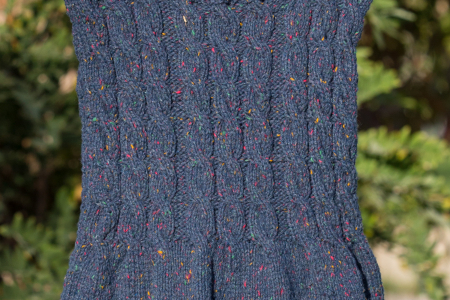 Sarafan Tricotat Manual, 10 ani, bleumarin [2]