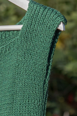 Sarafan Tricotat Manual, 8 ani, verde [2]
