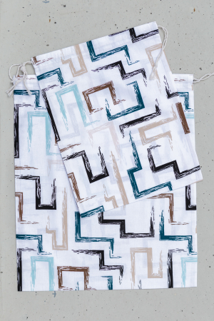 Set de Saculeti de Bumbac pentru Calatorii, model geometric [1]