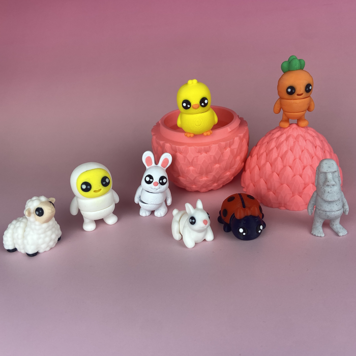 5 mini Zigluti de Paste + Ou de Dragon Roz [2]