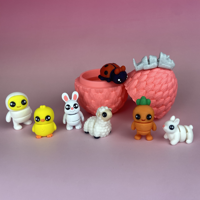 5 mini Zigluti de Paste + Ou de Dragon Roz [3]