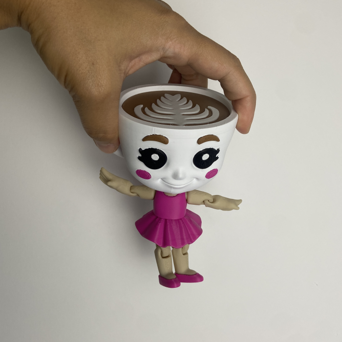 Ballerina Cappuccina - Italian Brain Rot - Jucarie 3D Articulata, Plastic [3]