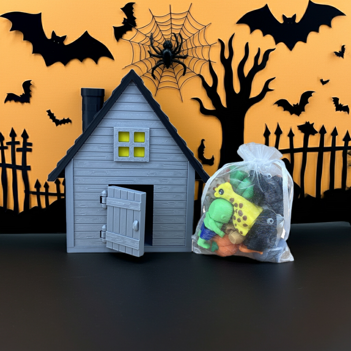Căsuța Bântuită - Plină cu Zigluti de Halloween - (Set 10/20 pcs) - Jucării Flexibile 3D | Figurine Interactive pentru Copii | Cadou Distractiv & Educativ | Material PLA Sigur [2]