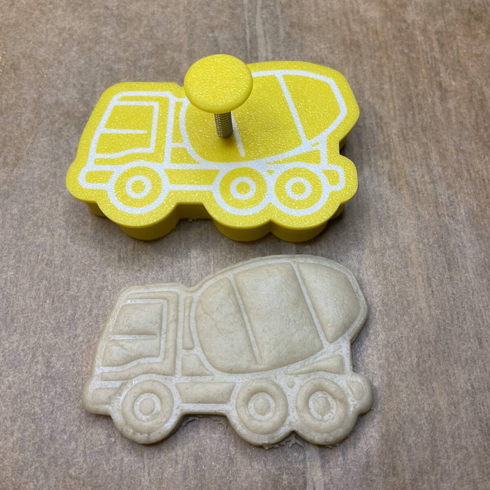 CookieStamp - Betoniera, 60x90x16 mm - Cookie Cutter Decorativ pentru Aluat, Ștampilă pentru Biscuiți Unicat - Ideal pentru copii [6]