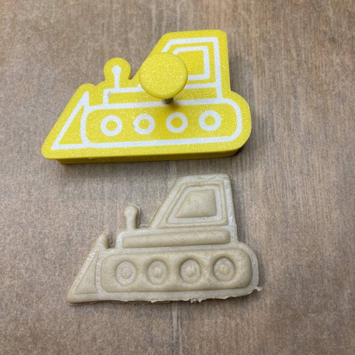 CookieStamp - Buldozer, 59x88x16 mm - Cookie Cutter Decorativ pentru Aluat, Ștampilă pentru Biscuiți Unicat - Ideal pentru copii [6]
