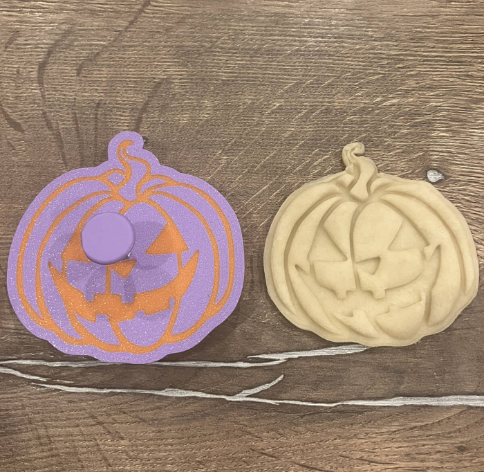 CookieStamp - Dovleac, 88x86x16 mm - Cookie Cutter Decorativ pentru Aluat, Ștampilă pentru Biscuiți Unicat - Ideal pentru copii [6]