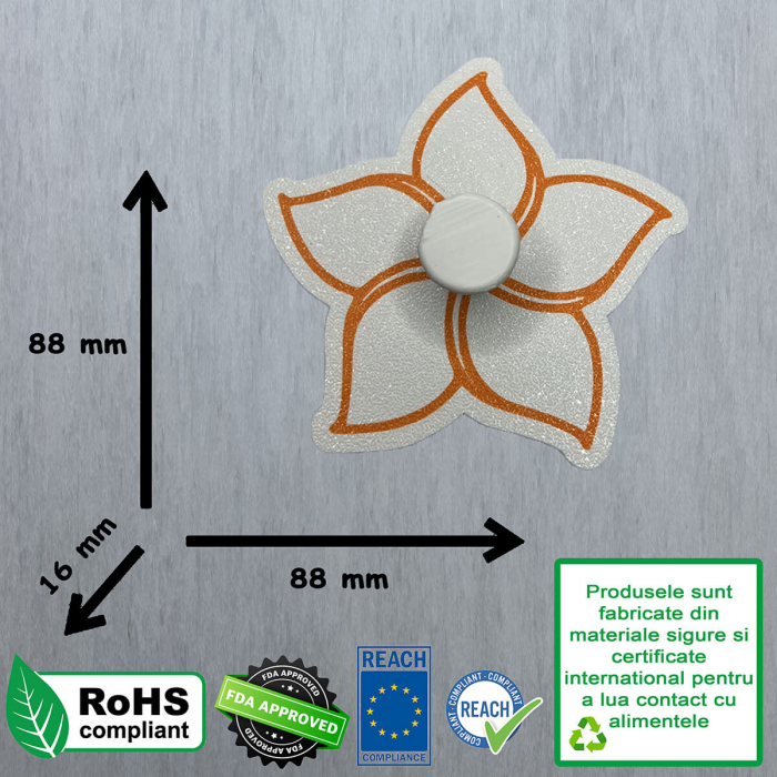 CookieStamp - Floare Plumeria, 88x88x16 mm - Cookie Cutter Decorativ pentru Aluat, Ștampilă pentru Biscuiți Unicat - Ideal pentru copii [10]