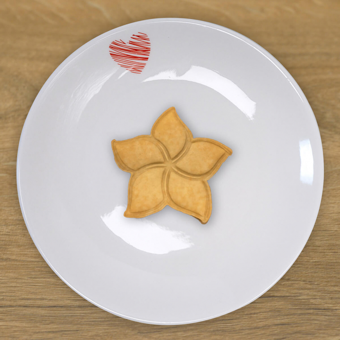 CookieStamp - Floare Plumeria, 88x88x16 mm - Cookie Cutter Decorativ pentru Aluat, Ștampilă pentru Biscuiți Unicat - Ideal pentru copii [5]