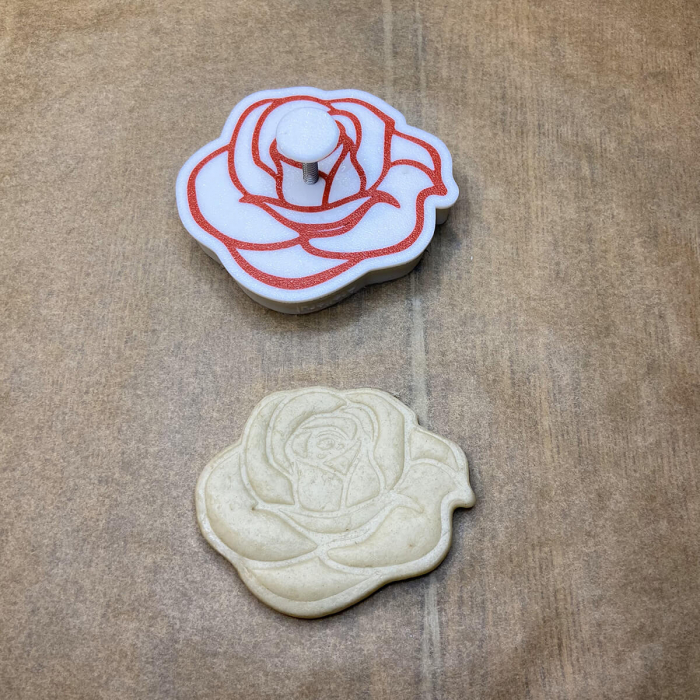 CookieStamp - Floare Trandafir, 80x80x16 mm - Cookie Cutter Decorativ pentru Aluat, Ștampilă pentru Biscuiți Unicat - Ideal pentru copii [6]