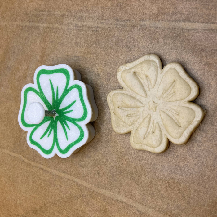 CookieStamp - Floare Trifoi, 80x80x16 mm - Cookie Cutter Decorativ pentru Aluat, Ștampilă pentru Biscuiți Unicat - Ideal pentru copii [6]
