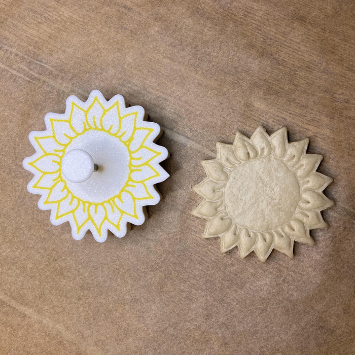 CookieStamp - Floarea Soarelui, 80x80x16 mm - Cookie Cutter Decorativ pentru Aluat, Ștampilă pentru Biscuiți Unicat - Ideal pentru copii [6]