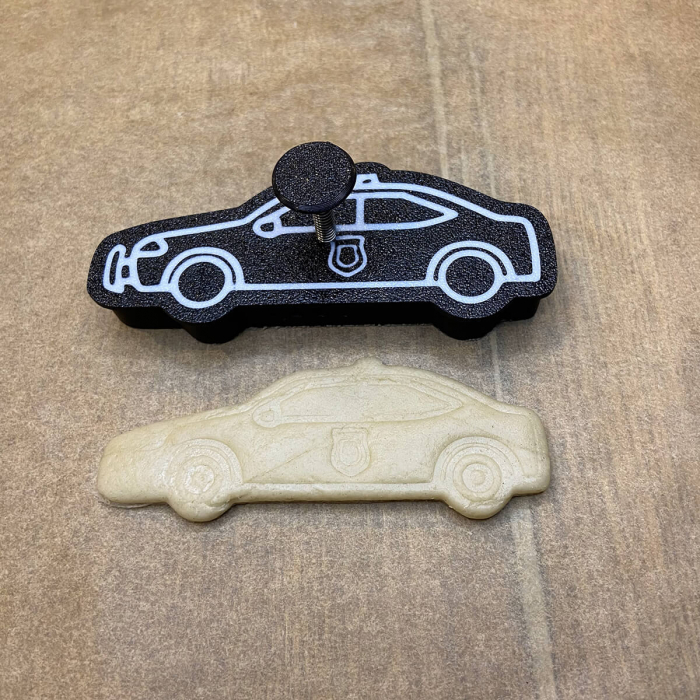 CookieStamp - Masina de Politie, 47x111x16 mm - Cookie Cutter Decorativ pentru Aluat, Ștampilă pentru Biscuiți Unicat - Ideal pentru copii [6]