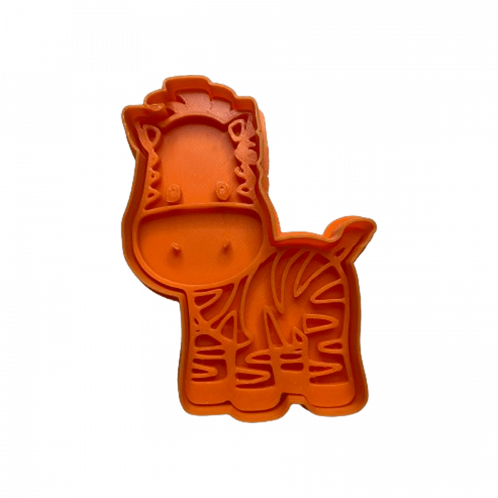 CookieStamp - Zebră, 90x67x16 mm - Cookie Cutter Decorativ pentru Aluat, Ștampilă pentru Biscuiți Unicat - Ideal pentru copii [7]