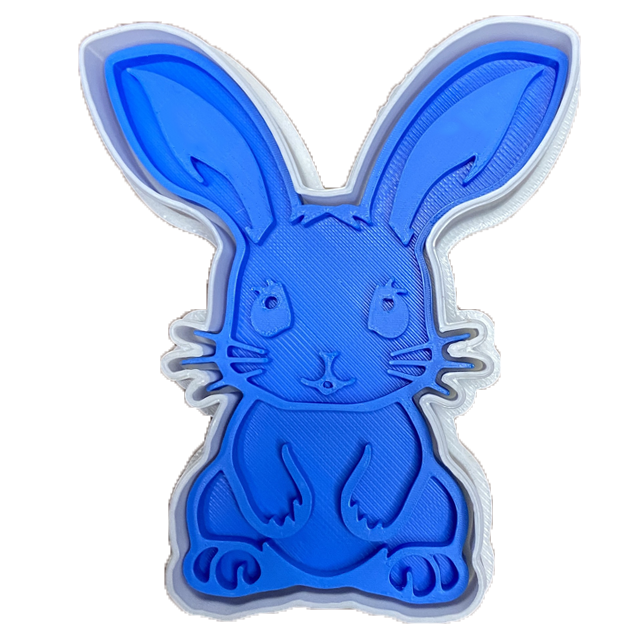 CookieStamp - Iepuraș de Paște, 90x76x16 mm - Cookie Cutter Decorativ pentru Aluat, Ștampilă pentru Biscuiți Unicat - Ideal pentru copii [7]