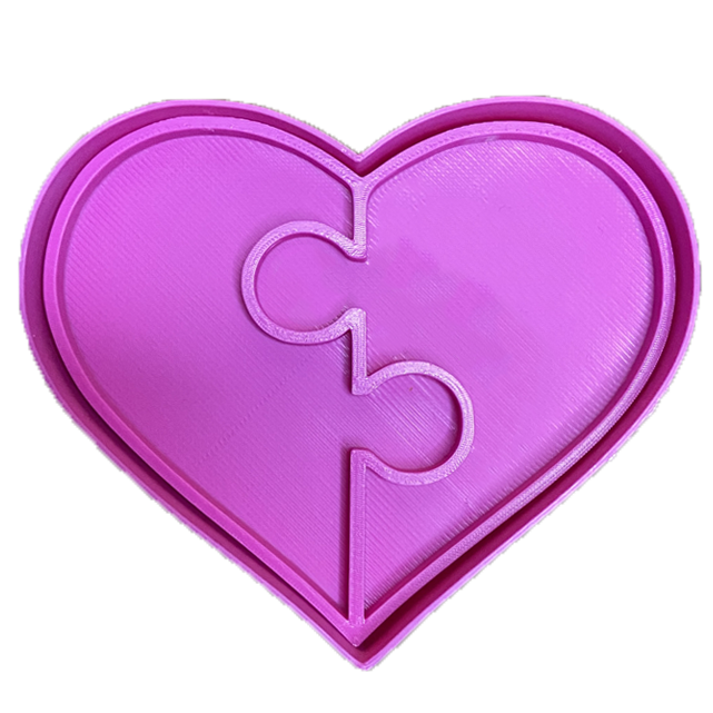 CookieStamp - Inima Puzzle, 76x89x16 mm - Cookie Cutter Decorativ pentru Aluat, Ștampilă pentru Biscuiți Unicat - Ideal pentru copii [7]