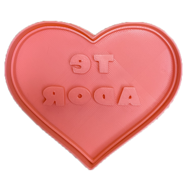 CookieStamp - Inima Te Ador, 76x89x16 mm - Cookie Cutter Decorativ pentru Aluat, Ștampilă pentru Biscuiți Unicat - Ideal pentru copii [7]