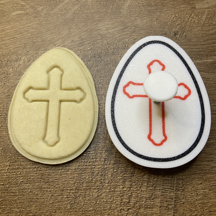 CookieStamp - Ou Cruce, 88x66x16 mm - Cookie Cutter Decorativ pentru Aluat, Ștampilă pentru Biscuiți Unicat - Ideal pentru copii [6]