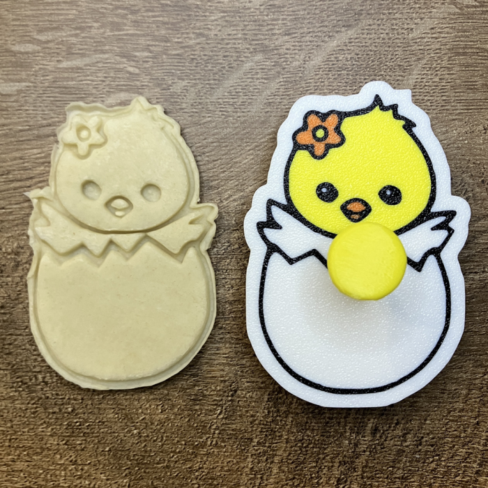 CookieStamp - Ou cu Pui, 89x62x16 mm - Cookie Cutter Decorativ pentru Aluat, Ștampilă pentru Biscuiți Unicat - Ideal pentru copii [6]