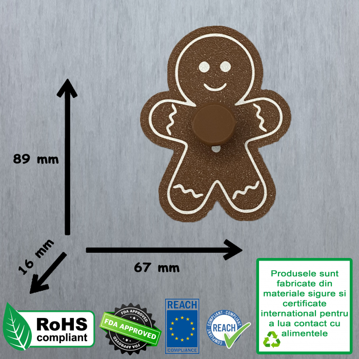 CookieStamp - Om de Turta Dulce, 89x67x16 mm - Cookie Cutter Decorativ pentru Aluat, Ștampilă pentru Biscuiți Unicat - Ideal pentru copii [10]
