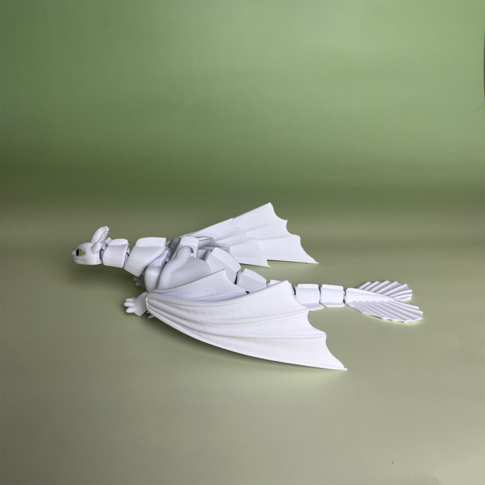 Dragon Light Fury, 20 cm, Jucărie 3D Articulată, Plastic [4]