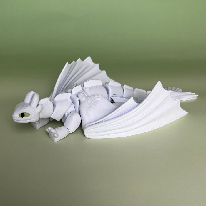 Dragon Light Fury, 20 cm, Jucărie 3D Articulată, Plastic [6]