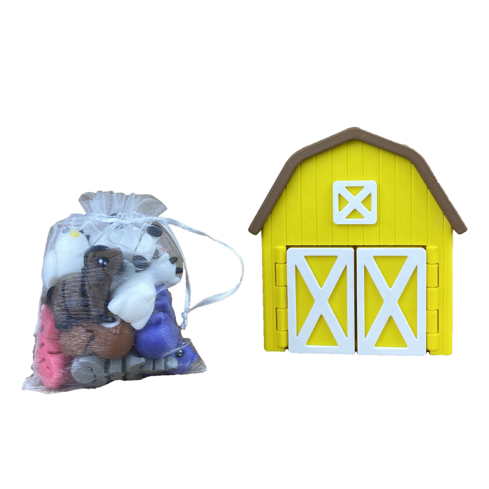 Ferma Animalelor - Hambar Galben cu Animăluțe Zigluti - (Set 10/20 pcs) - Jucării Flexibile 3D | Figurine Interactive pentru Copii | Cadou Distractiv & Educativ | Material PLA Sigur [4]