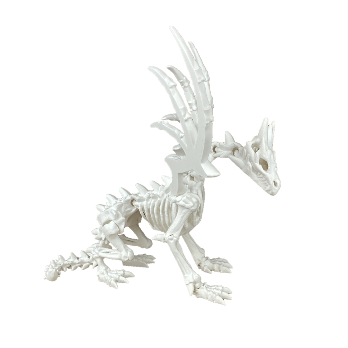 Figurina Dragon Alb, 34 cm, Jucarie 3D Articulata, Plastic [3]