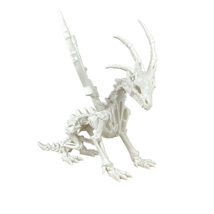 Figurina Dragon Alb, 34 cm, Jucarie 3D Articulata, Plastic [1]