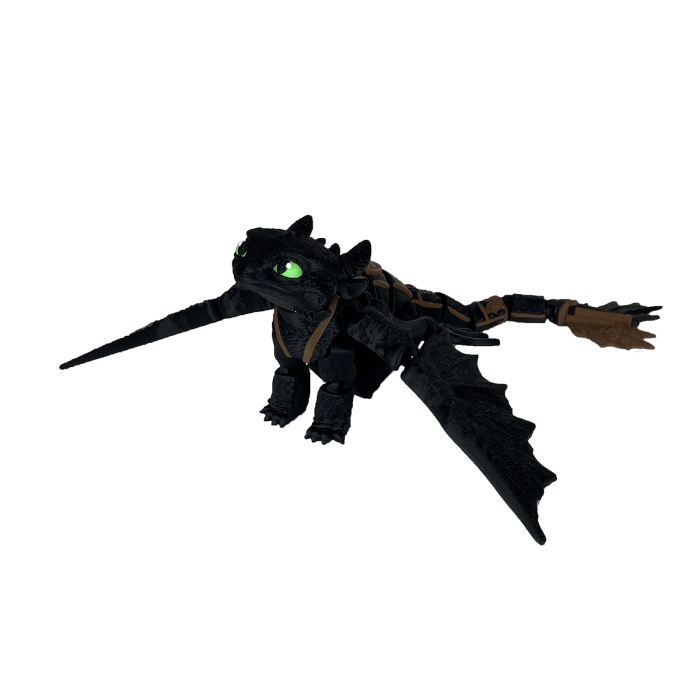 Figurina Dragon Toothless, 19 cm, Jucarie 3D Articulata, Plastic [1]