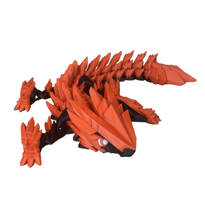 Dragon Flexibil, 26 cm, Jucarie 3D Articulata, Plastic [2]
