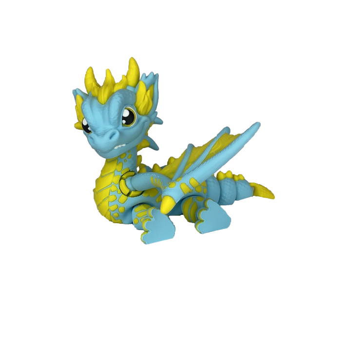 Figurina Dragon Cartoony, 14 cm, Jucarie 3D Articulata, Plastic [6]