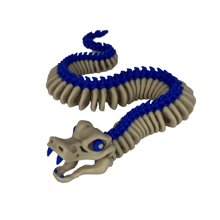 Figurina Sarpe Schelet, 41 cm, Jucarie 3D Articulata, Plastic [3]