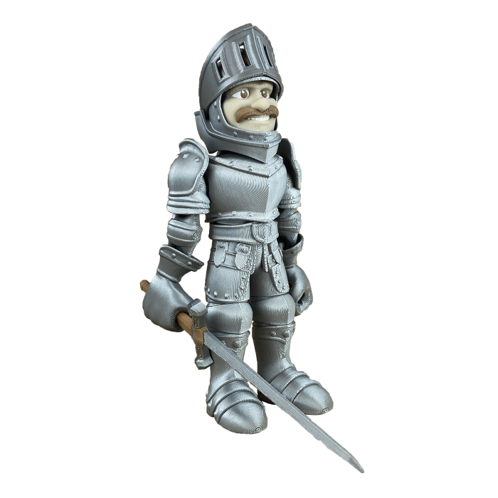 Figurina Soldat Argintiu, 16 cm, Jucarie 3D Articulata, Plastic [1]