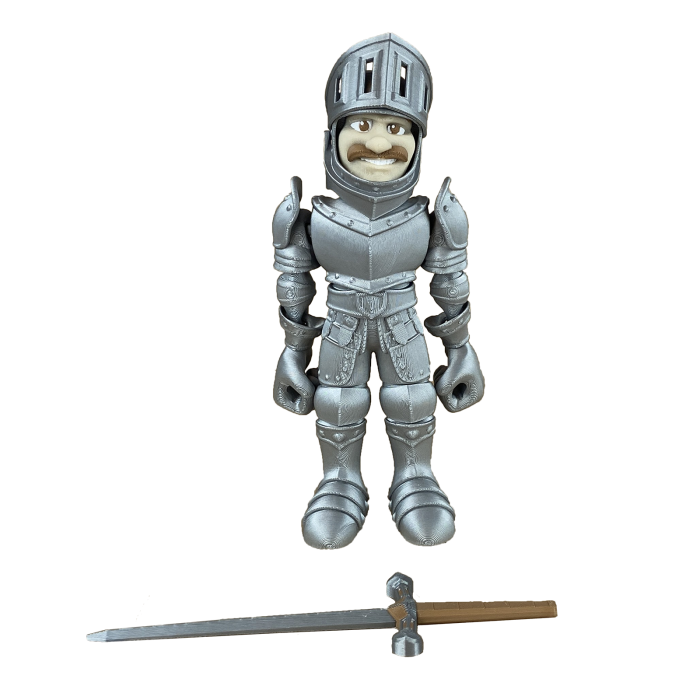 Figurina Soldat Argintiu, 16 cm, Jucarie 3D Articulata, Plastic [3]