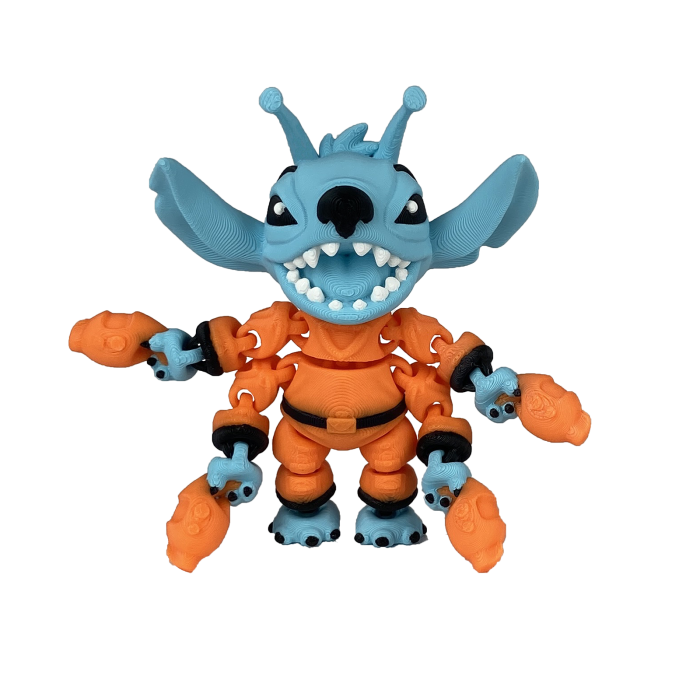 Figurina Stich Alien, 9 cm, Jucarie 3D Articulata, Plastic [1]