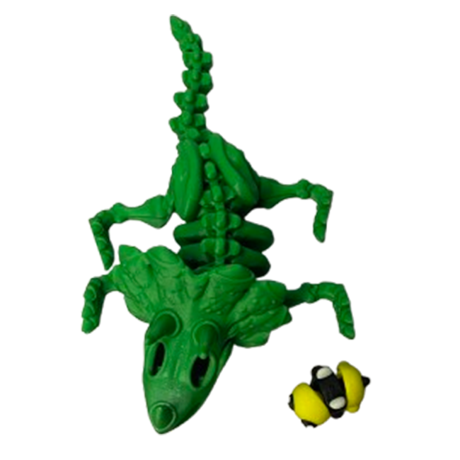 Jucărie Flexibilă, Schelet Triceratops cu mini-Ziglut, Dinozauri, Verde, 22 cm [6]