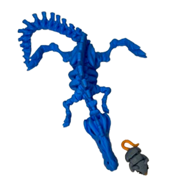 Jucărie Flexibilă, Schelet Spinozaur cu mini-Ziglut, Dinozauri, Albastru, 30 cm [6]