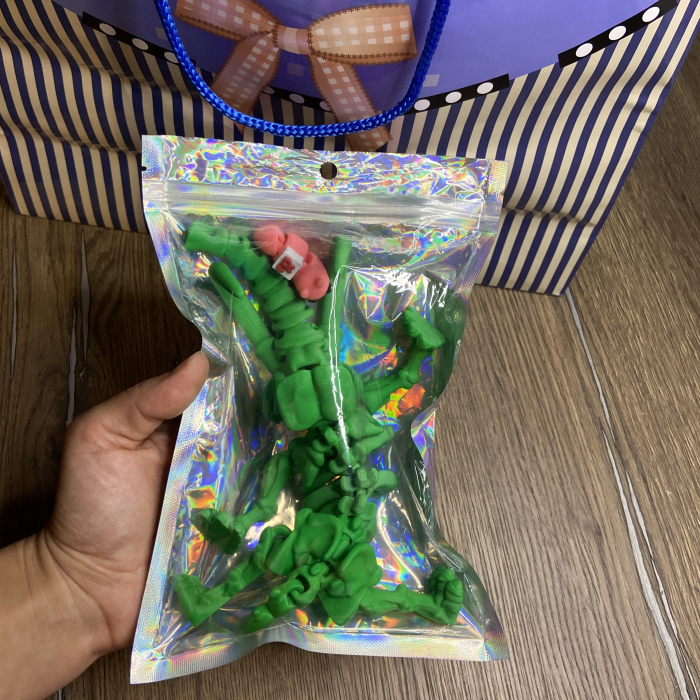 Jucărie Flexibilă, Schelet Mamut cu mini-Ziglut, Dinozauri, Verde, 22 cm [2]