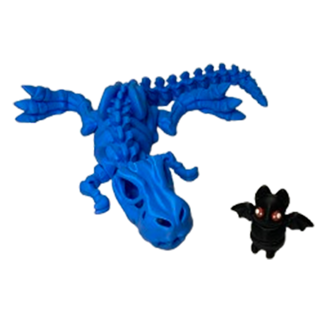 Jucărie Flexibilă, Schelet T-Rex cu mini-Ziglut, Dinozauri, Albastru, 25 cm [7]