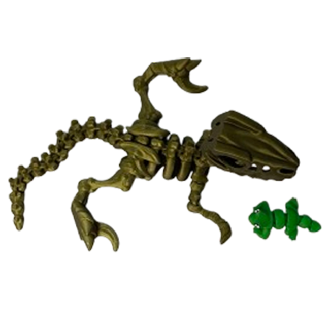 Jucărie Flexibilă, Schelet Raptor cu mini-Ziglut, Dinozauri, Metalic, 25 cm [5]