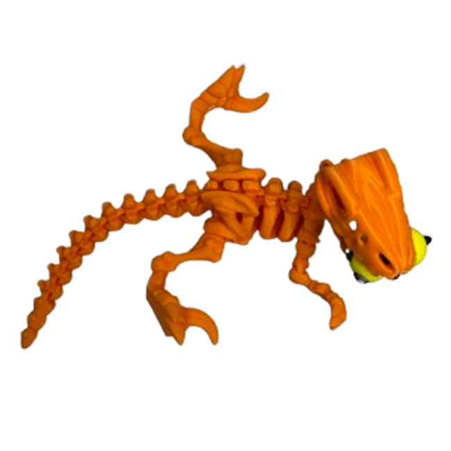 Jucărie Flexibilă, Schelet Raptor cu mini-Ziglut, Dinozauri, Portocaliu, 25 cm [6]
