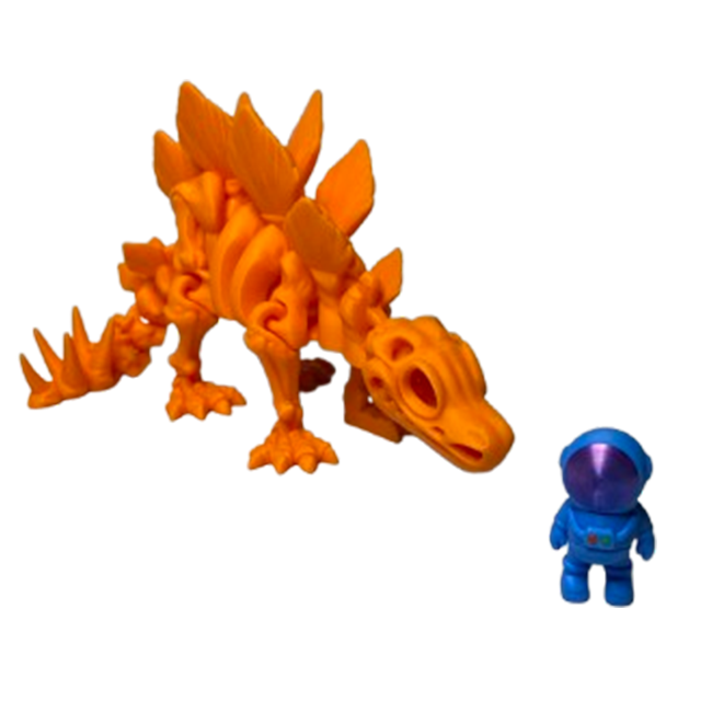 Jucărie Flexibilă, Schelet Stegozaur cu mini-Ziglut, Dinozauri, Portocaliu, 25 cm [4]