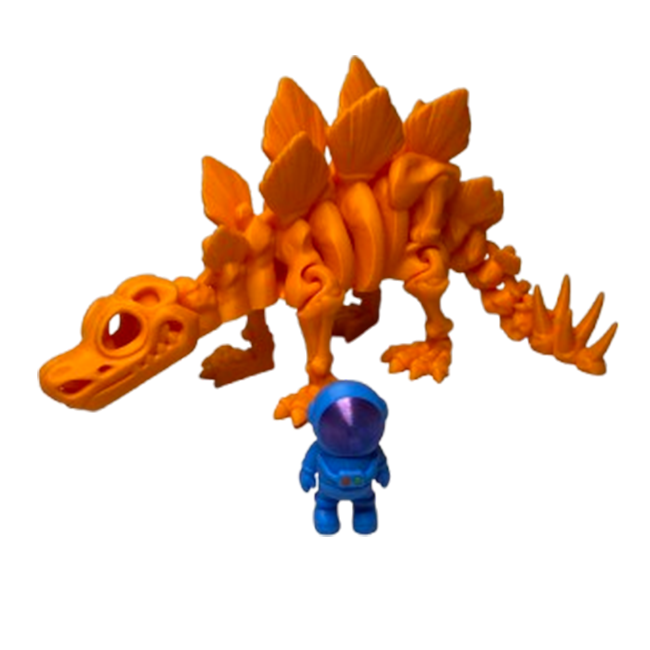 Jucărie Flexibilă, Schelet Stegozaur cu mini-Ziglut, Dinozauri, Portocaliu, 25 cm [3]