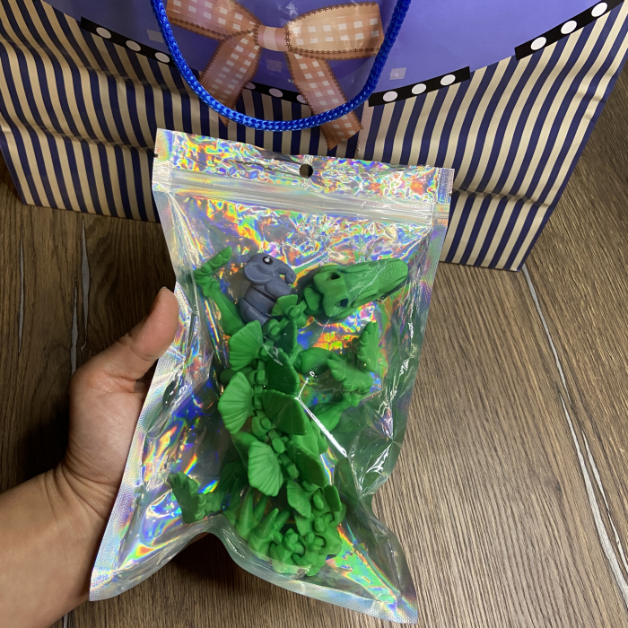 Jucărie Flexibilă, Schelet Stegozaur cu mini-Ziglut, Dinozauri, Verde, 25 cm [2]