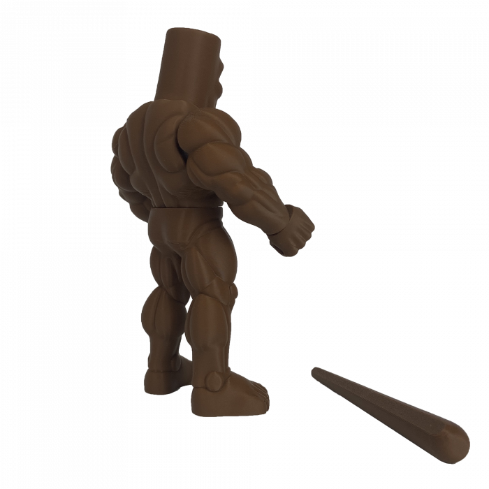 Thug Tung Sahur Muschiulos - Italian Brain Rot - Jucarie 3D Articulata, Plastic [4]