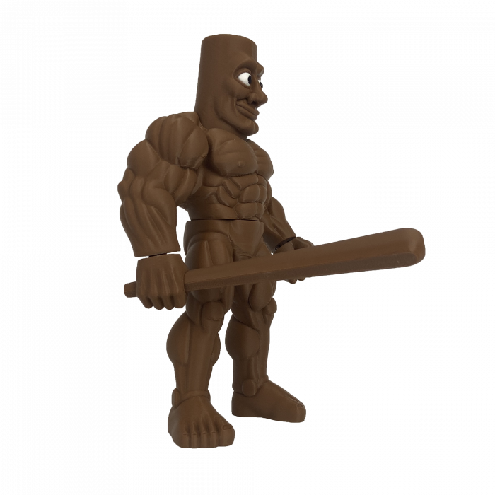Thug Tung Sahur Muschiulos - Italian Brain Rot - Jucarie 3D Articulata, Plastic [9]