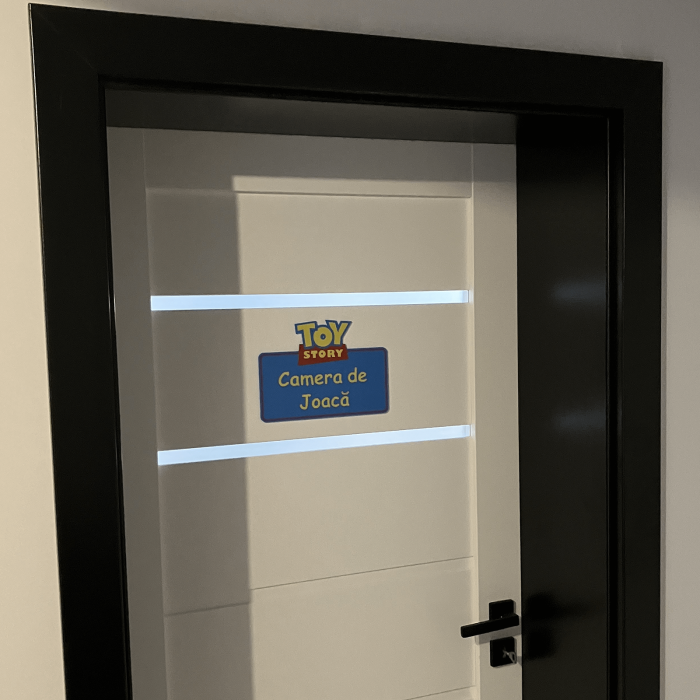 Placă Nume Personalizată Toy Story | Decor Ușă/Perete pentru Copii | 25x18 cm | Cadou Original cu Nume (Max 25 Caractere) [3]