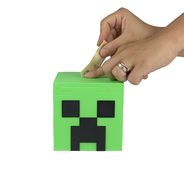 Pusculita Creeper din Minecraft,12x12x12cm, cu capac de deschidere [3]