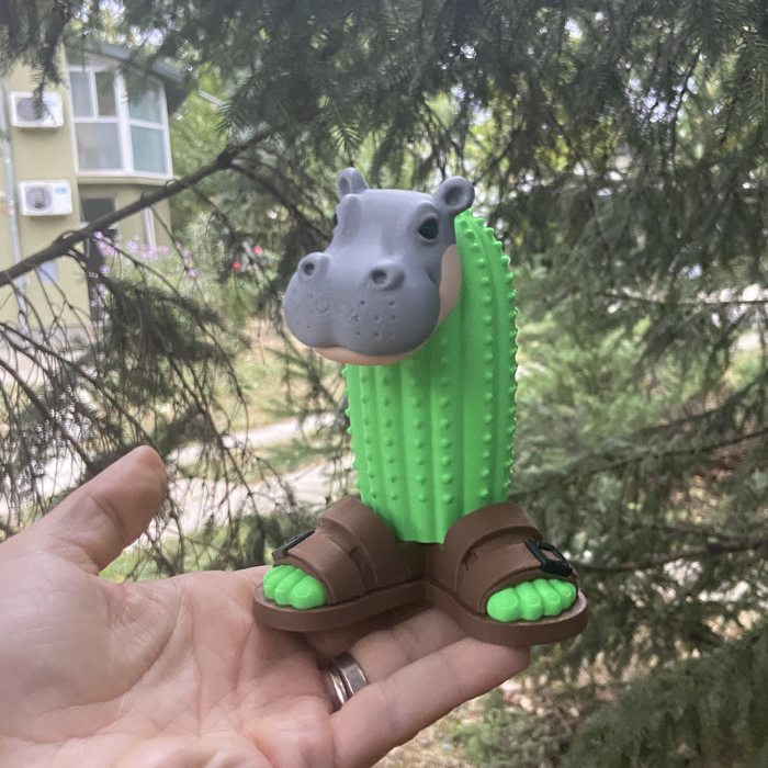 Il Cacto Hipopotamo - Italian Brain Rot - Jucarie 3D Articulata, Plastic [2]